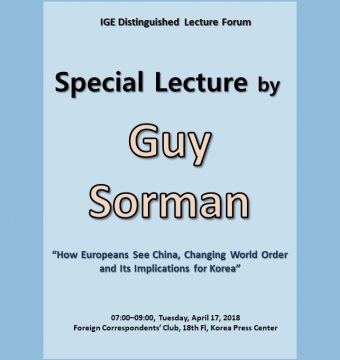[April 17, 2018] Mr. Guy Sorman
